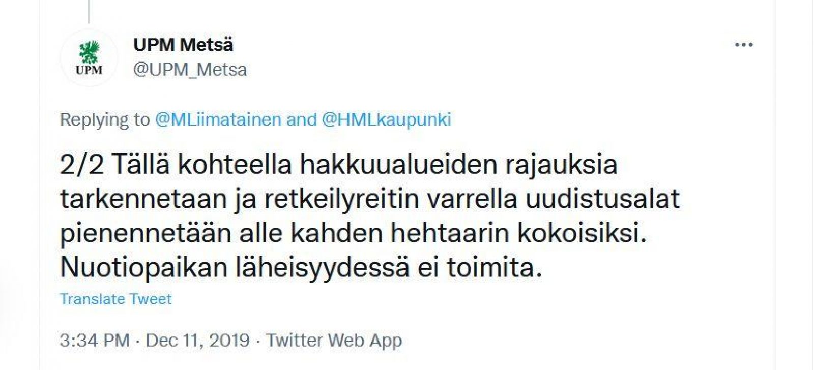 Upm Vastaus Alle2 Ha